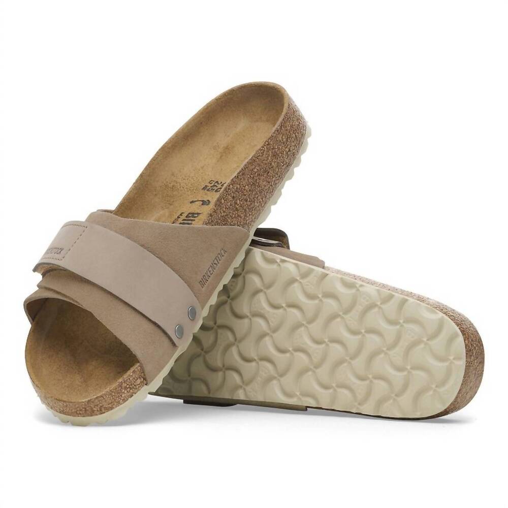 NEW BIRKENSTOCK women's oita modern narrow sandal in taupe suede - Picture 4 of 6
